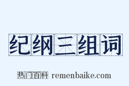 纪纲三组词是什么意思的图片